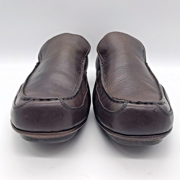 Calvin Klein Michael Brown Leather Driving Loafer Moc Toe Slip On Shoe Men's 12M - Picture 2 of 11